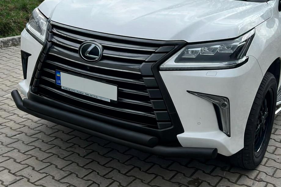 Lexus LX570/450d 2008–2022 Přední ochranný rám ST014 Black (2015+, nerez) Image