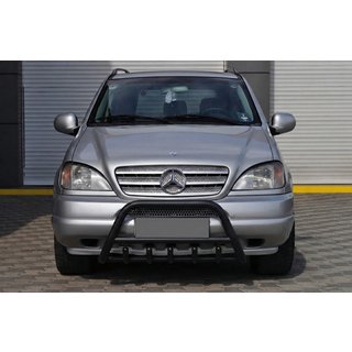 Bullbar Black (nerez) Mercedes ML W163 1997–2005 fotografie 4