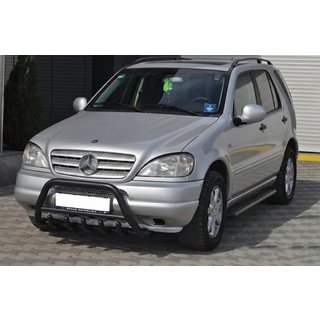 Bullbar Black (nerez) Mercedes ML W163 1997–2005 fotografie 3