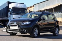 Dacia Sandero 2013–2020 Přední ochranný rám WT006 Black (nerez) fotografie 3
