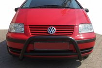 Volkswagen Sharan 1995–2010 Přední ochranný rám WT005 Black (nerez) fotografie 3