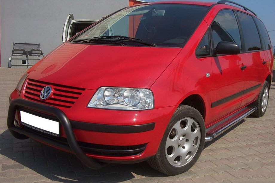 Volkswagen Sharan 1995–2010 Přední ochranný rám WT005 Black (nerez) Image