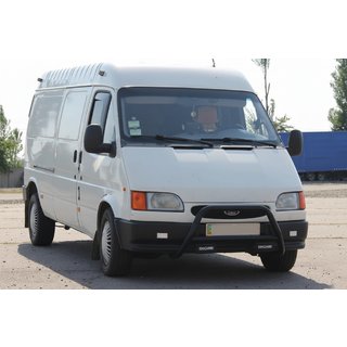 Přední ochranný rám WT006 Black (nerez) Ford Transit 1991–2000 fotografie 1