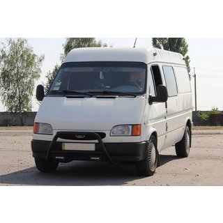 Přední ochranný rám WT006 Black (nerez) Ford Transit 1991–2000 fotografie 2