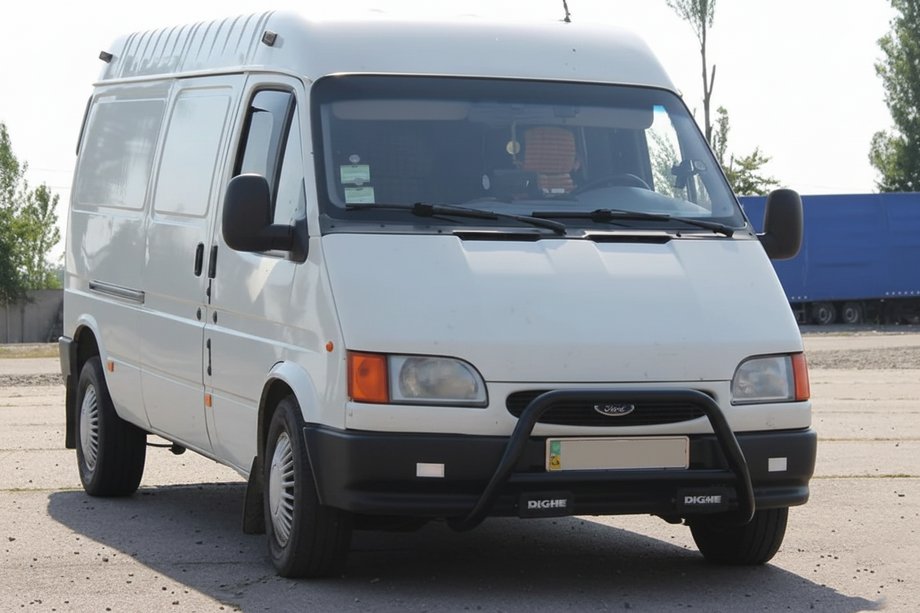 Ford Transit 1991–2000 Přední ochranný rám WT006 Black (nerez) Image