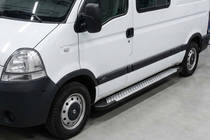 Renault Master 1998–2010 Boční nášlapy Allmond Grey (2 ks, hliník) fotografie 1