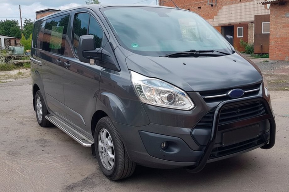 Ford Custom 2013–2022 Přední ochranný rám WT006 Black (nerez) Image