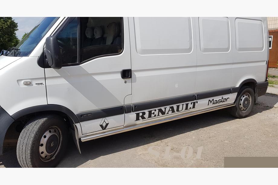 Renault Master 1998–2010 Boční nášlapné trubky (2 ks, nerez) Dlouhý rozvor Image