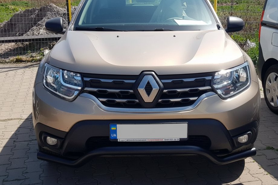Dacia Duster 2018–2024 Přední ochranný rám WT008 Black (nerez) Fotografie 3