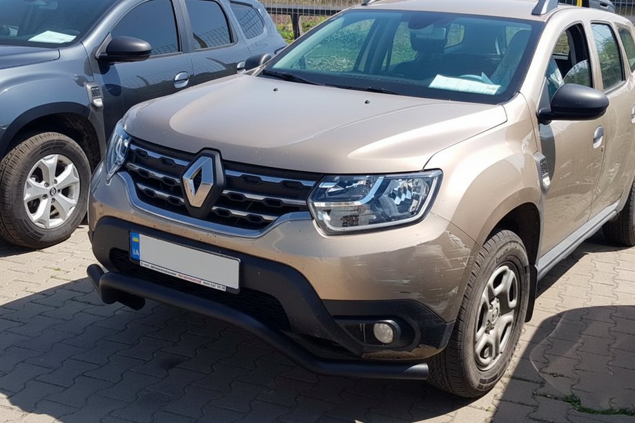 Renault Duster 2018–2024 Přední ochranný rám WT008 Black (nerez) Image