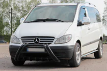 Mercedes Viano 2004–2014 Přední ochranný rám Kelebek WT011 Black (nerez) fotografie 3