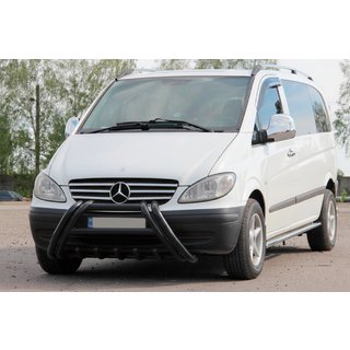 Přední ochranný rám Kelebek WT011 Black (nerez) Mercedes Vito W639 2004–2014 fotografie 3