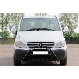 Přední ochranný rám Kelebek WT011 Black (nerez) Mercedes Vito W639 2004–2014 fotografie 1