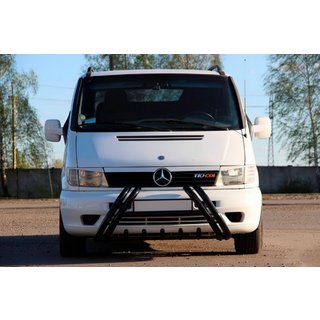 Přední ochranný rám Kelebek WT011 Black (nerez) Mercedes Vito W638 1996–2003 fotografie 3