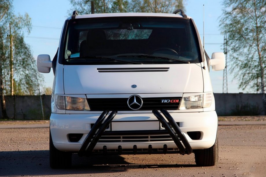 Mercedes Vito W638 1996–2003 Přední ochranný rám Kelebek WT011 Black (nerez) Fotografie 3