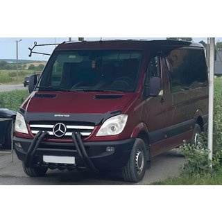 Přední ochranný rám F1-01M Black (2006-2013, nerez.) Mercedes Sprinter W906 2006–2018