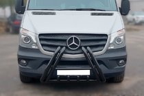 Mercedes Sprinter W906 2006–2018 Přední ochranný rám F1-01 Black (2013-2018, nerez) fotografie 2