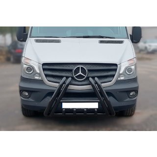 Přední ochranný rám F1-01 Black (2013-2018, nerez) Mercedes Sprinter W906 2006–2018 fotografie 2