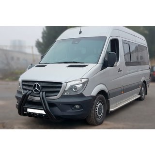 Přední ochranný rám F1-01 Black (2013-2018, nerez) Mercedes Sprinter W906 2006–2018 fotografie 3