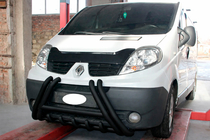Renault Trafic 2001–2015 Přední ochranný rám F1-01 Black (nerez) fotografie 3