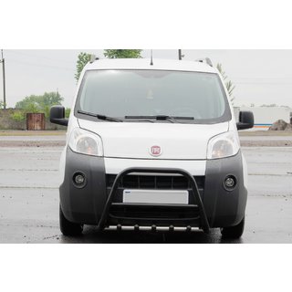 Přední ochranný rám WT006 Black (nerez) Fiat Fiorino/Qubo 2008–2024 fotografie 1