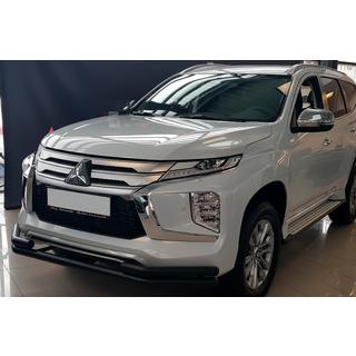 Přední ochranný rám ST085 Black (2020+, nerez) Mitsubishi Pajero Sport 2015–