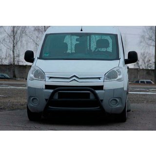 Přední ochranný rám (bullbar) WT022 Black (nerez) Citroen Berlingo 2008–2018 fotografie 1