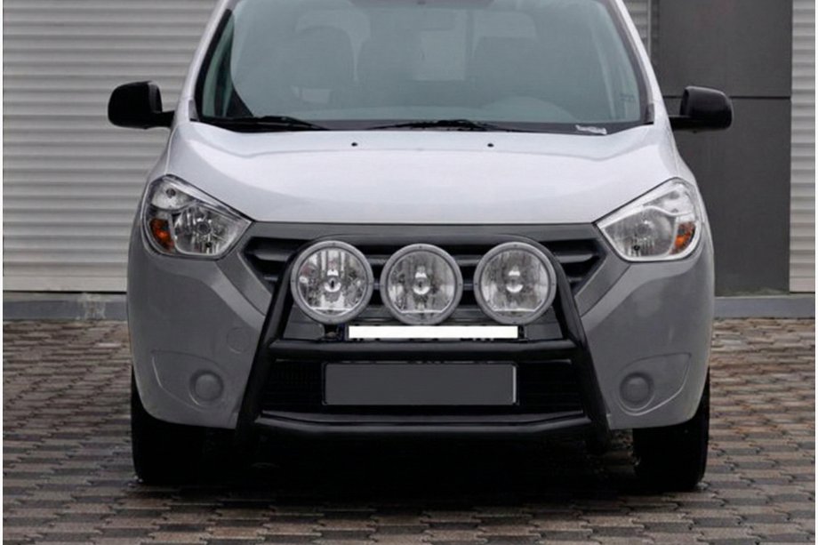 Dacia Dokker 2013–2022 Přední ochranný rám (bullbar) WT022 Black (nerez) Image