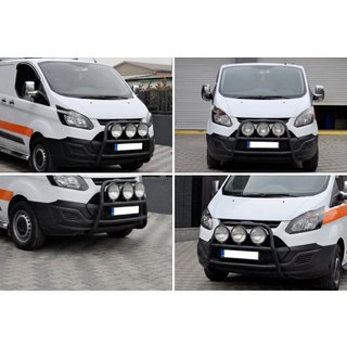 Přední ochranný rám (bullbar) WT022 Black (nerez) Ford Custom 2013–2022 fotografie 4