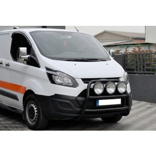 Přední ochranný rám (bullbar) WT022 Black (nerez) Ford Custom 2013–2022 fotografie 1