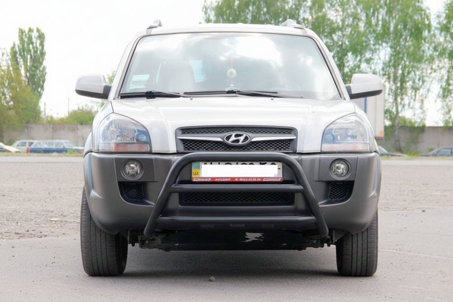 Hyundai Tucson JM 2004– Přední ochranný rám (bullbar) WT022 Black (nerez) Image