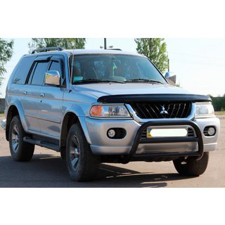 Přední ochranný rám WT022 Black (nerez) Mitsubishi Pajero Sport 1996–2007 fotografie 2