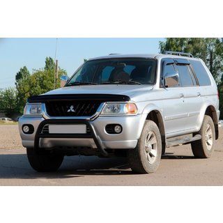 Přední ochranný rám WT022 Black (nerez) Mitsubishi Pajero Sport 1996–2007 fotografie 3