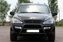 SsangYong Kyron 2005–2014 Přední ochranný rám WT022 Black (nerez) fotografie 2