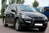 SsangYong Kyron 2005–2014 Přední ochranný rám WT022 Black (nerez) fotografie 3