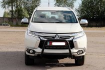 Mitsubishi Pajero Sport 2015– Přední ochranný rám WT022 Black (nerez) fotografie 1