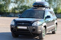 Hyundai Tucson JM 2004– Přední ochranný rám WT025 Black (nerez) fotografie 2