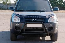 Hyundai Tucson JM 2004– Přední ochranný rám WT025 Black (nerez) fotografie 3
