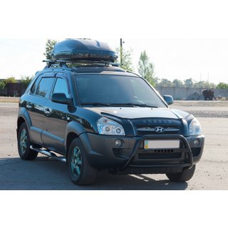 Přední ochranný rám WT025 Black (nerez) Hyundai Tucson JM 2004– fotografie 1