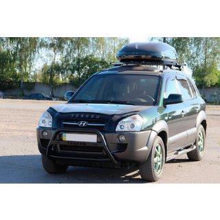 Přední ochranný rám WT025 Black (nerez) Hyundai Tucson JM 2004– fotografie 2