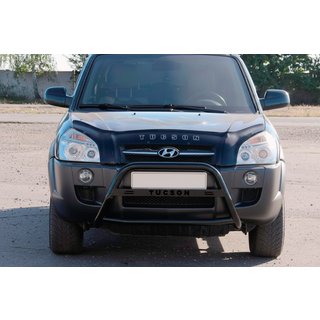 Přední ochranný rám WT025 Black (nerez) Hyundai Tucson JM 2004– fotografie 3