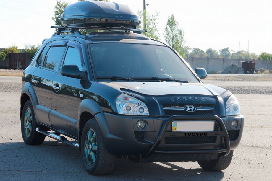 Hyundai Tucson JM 2004– Přední ochranný rám WT025 Black (nerez) Image