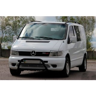 Přední ochranný rám (bullbar) WT022 Black (nerez) Mercedes Vito W638 1996–2003 fotografie 2