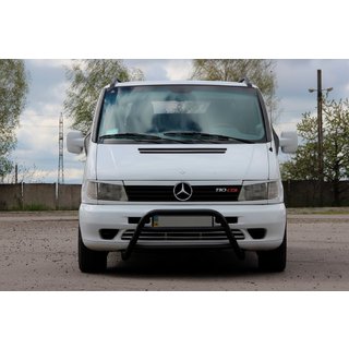 Přední ochranný rám (bullbar) WT022 Black (nerez) Mercedes Vito W638 1996–2003 fotografie 1