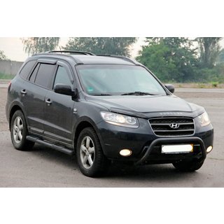 Přední ochranný rám WT007 Black (nerez) Hyundai Santa Fe 2 2006–2012 fotografie 2