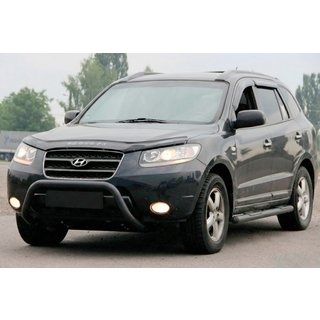 Přední ochranný rám WT007 Black (nerez) Hyundai Santa Fe 2 2006–2012 fotografie 3