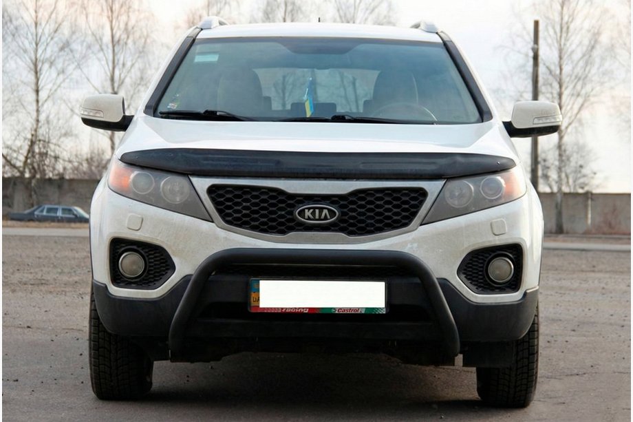 Kia Sorento II XM 2009–2014 Přední ochranný rám WT007 Black (nerez) Image