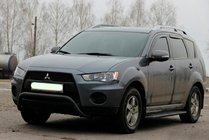 Mitsubishi Outlander 2006–2012 Přední ochranný rám WT007 Black (nerez) fotografie 4