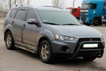 Mitsubishi Outlander 2006–2012 Přední ochranný rám WT007 Black (nerez) fotografie 1
