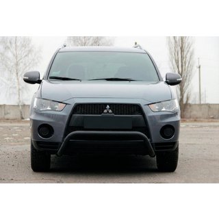 Přední ochranný rám WT007 Black (nerez) Mitsubishi Outlander 2006–2012 fotografie 2